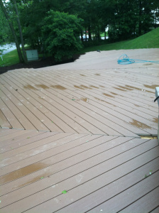 Deck being built